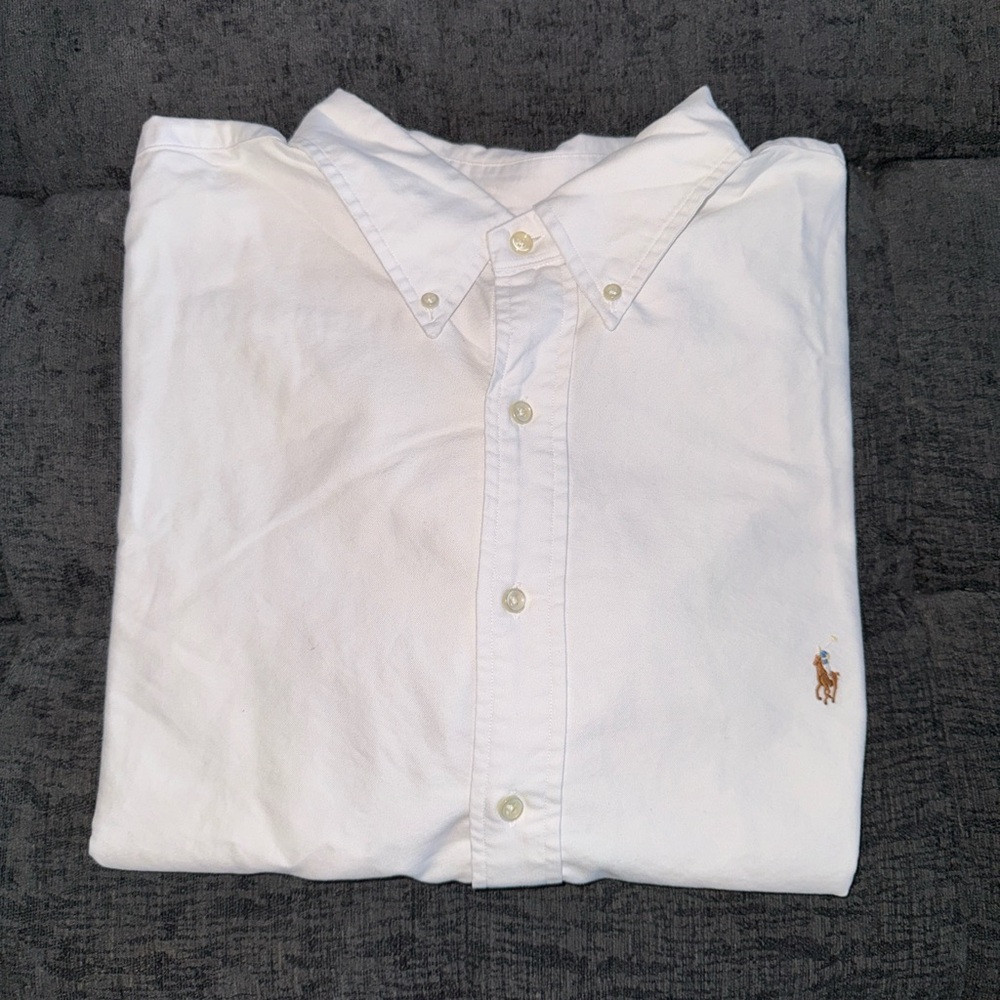 White/Polo Ralph Lauren Button Down Dress Shirt